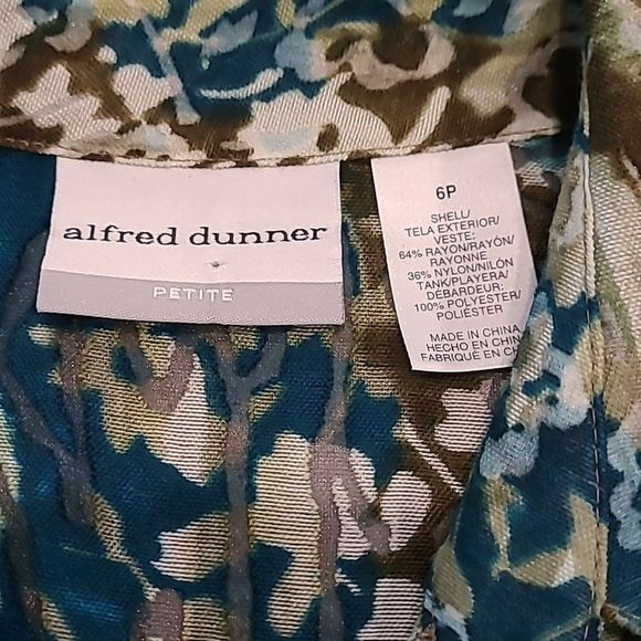 Alfred Dunner sz 6p button front shirt/ blouse - Picture 2 of 6